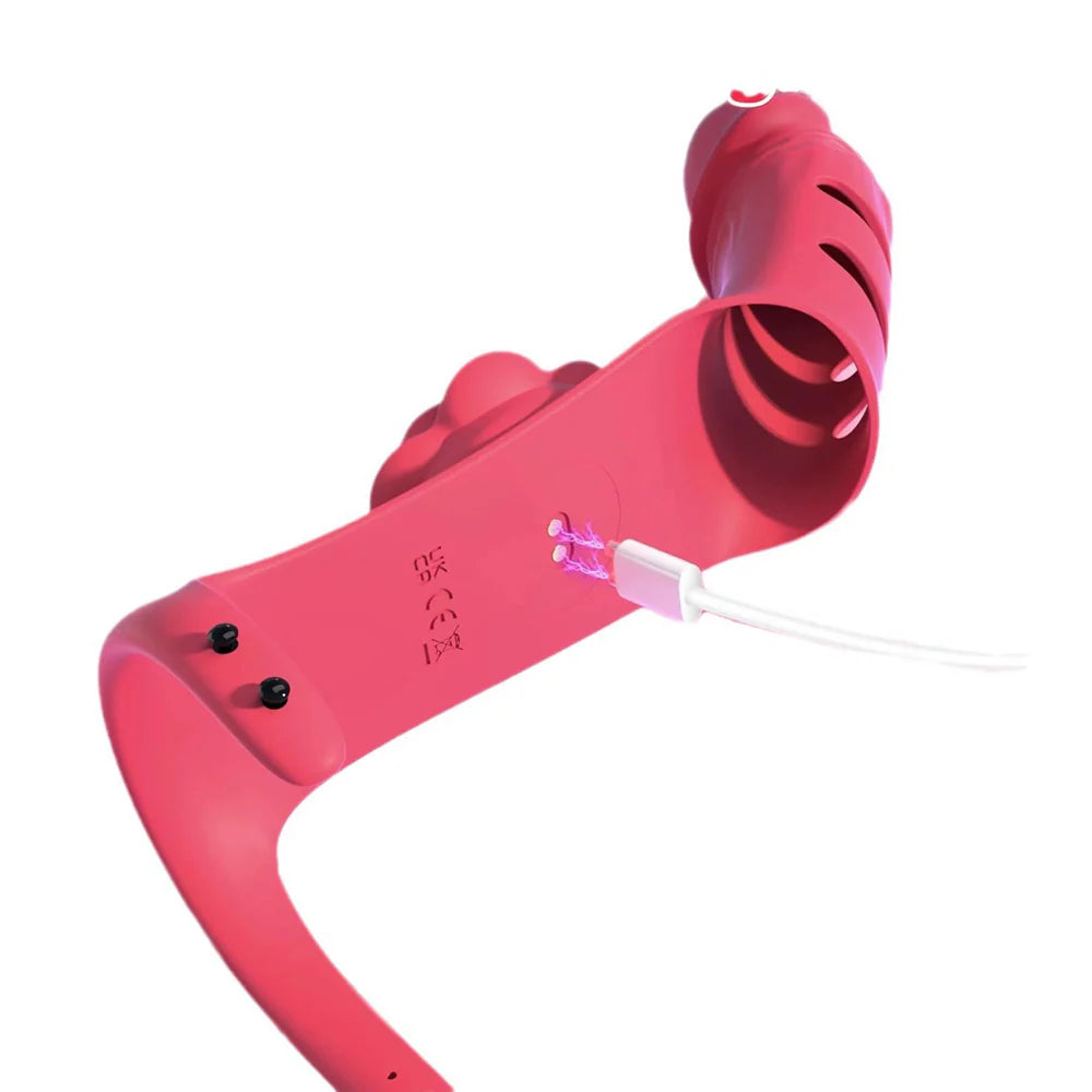 Rose Style Vibrating Finger Dildo
