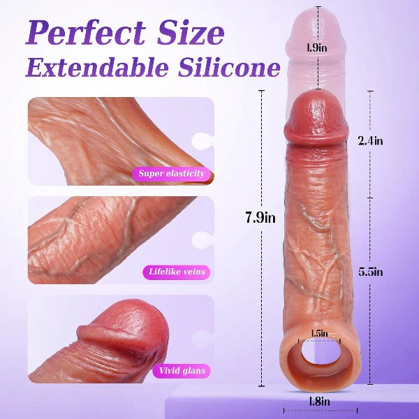 Rosy Vibrating Penis Sleeve APP Remote Controlled