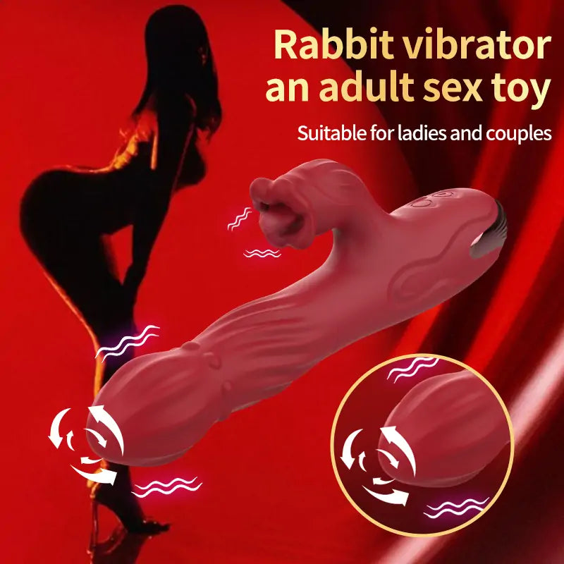 Rotating Vibrator Triple Pleasure Toys