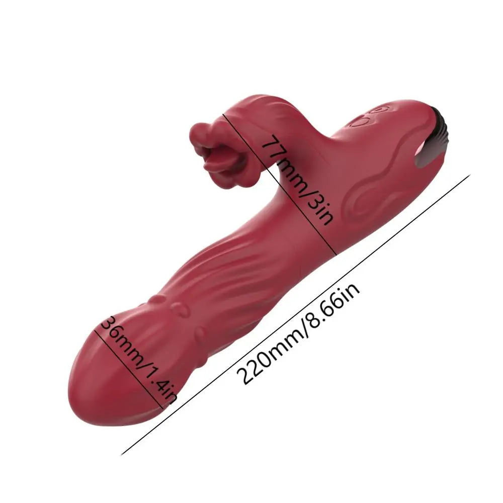 Rotating Vibrator Triple Pleasure Toys