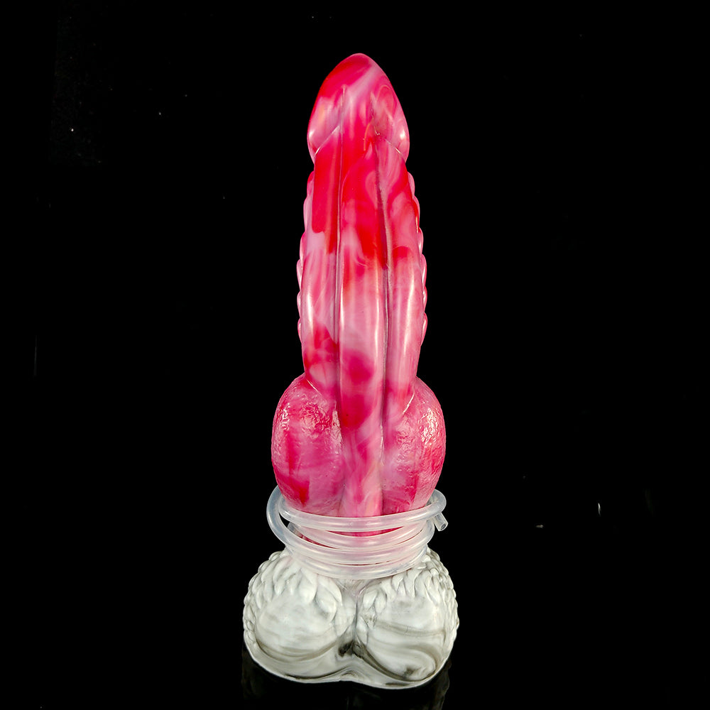 🐉 9.64-Inch Zilla - Knotted Dragon Dildo, Ribbed Ejaculating Toy with Curve