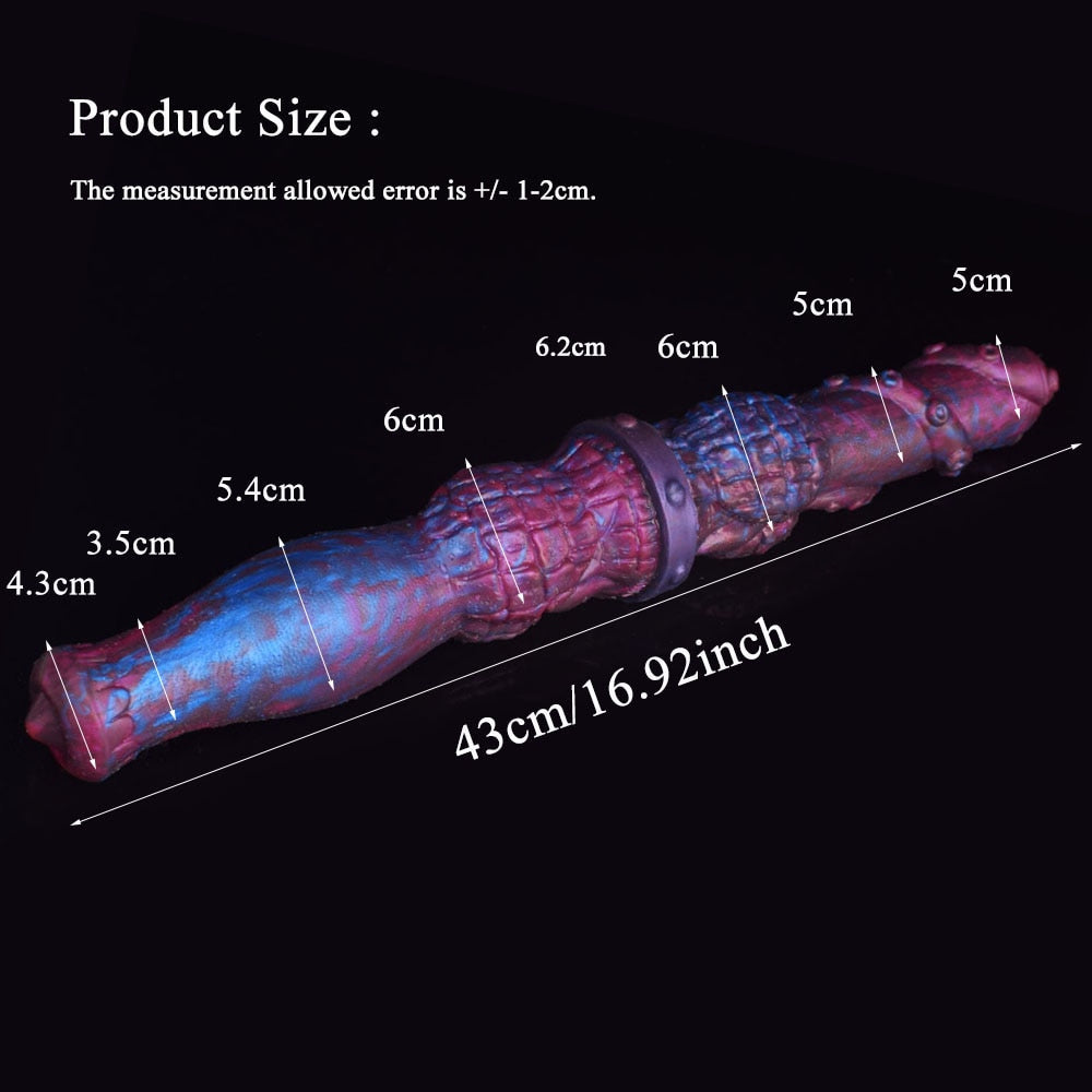 🐴 🦑 16.9-Inch ICARIA - Horse Tentacle Double Ended Dildo