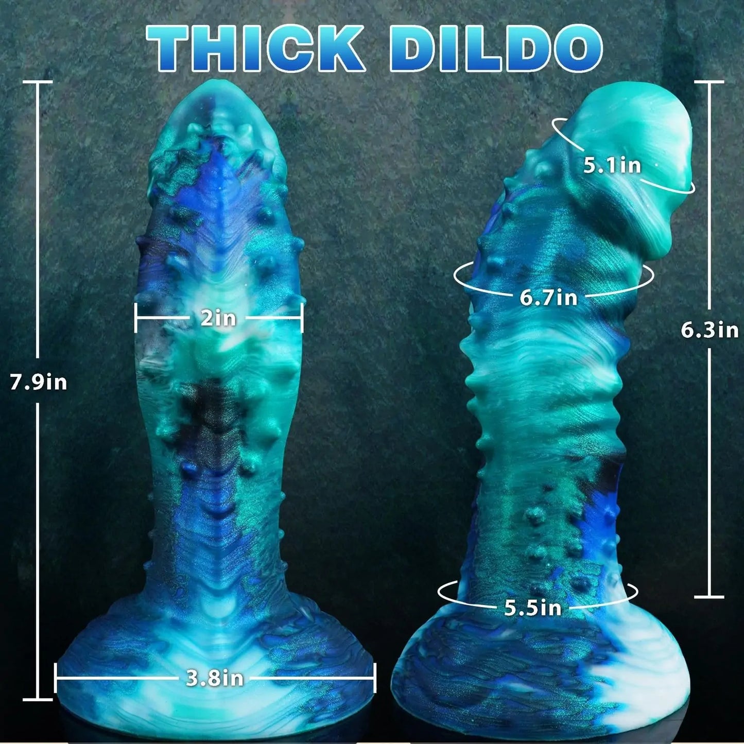 Sea Witch Fantasy Spiked Dildo 7.9 Inches
