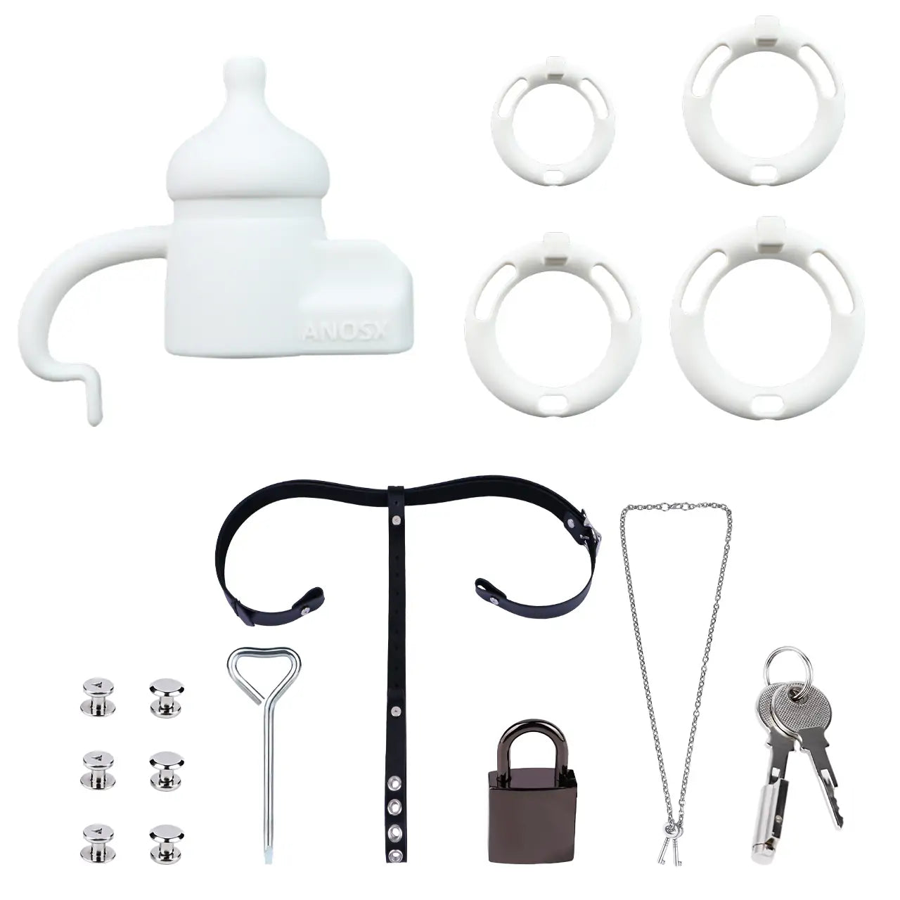 Second Dimension Milk Cage Chastity Lock with Lock