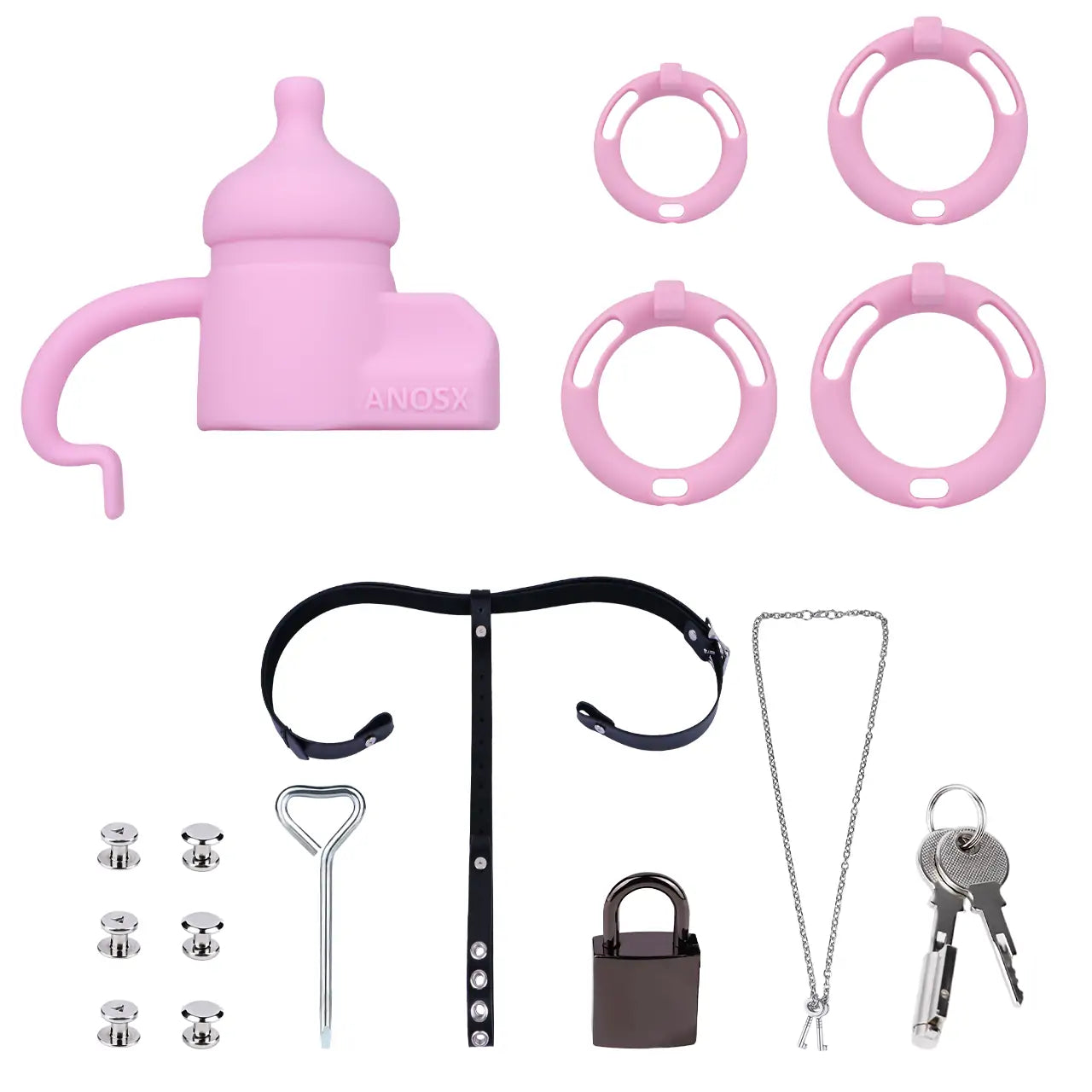 Second Dimension Milk Cage Chastity Lock with Lock