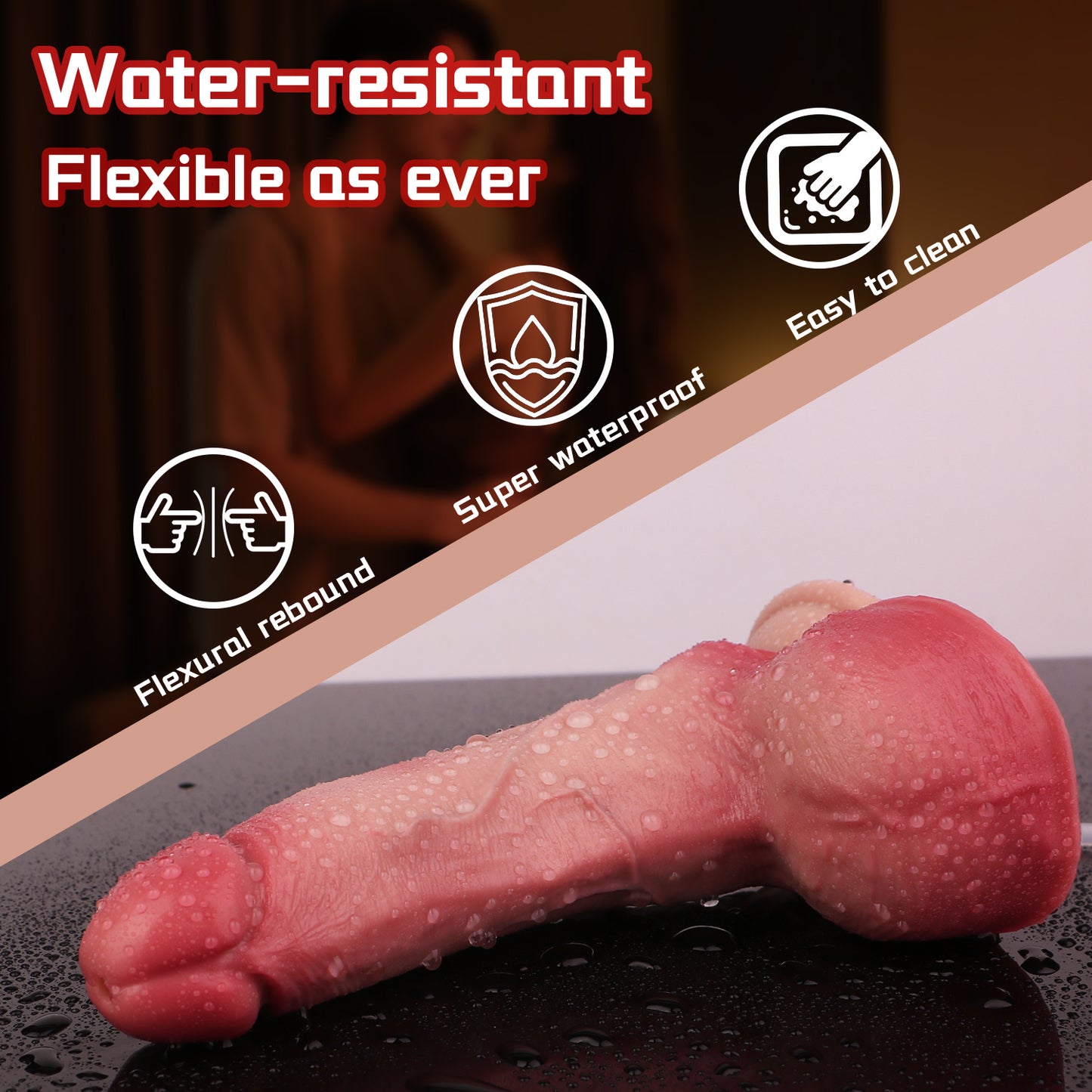 RealFeel Dual Density Ejaculating Dildo 10 Size