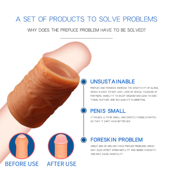 Small Penis Sleeve Silicone Sex Toys for Men