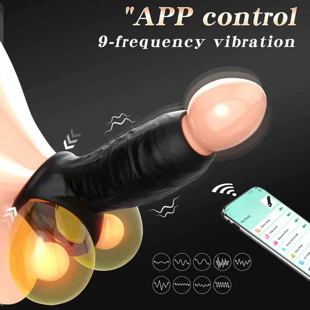 Smart App-Control Vibrating Cock Ring short