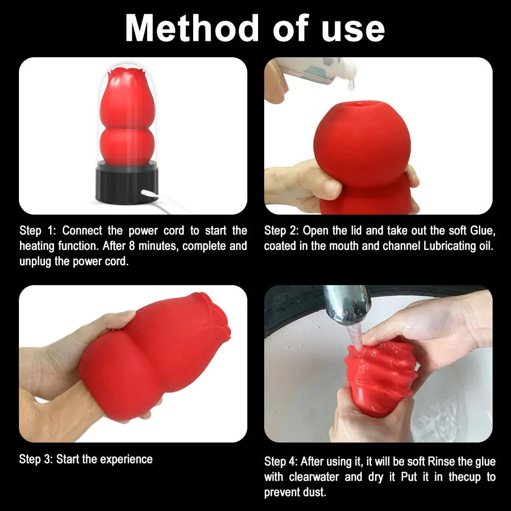 Soft Rose Heated Penis Trainer