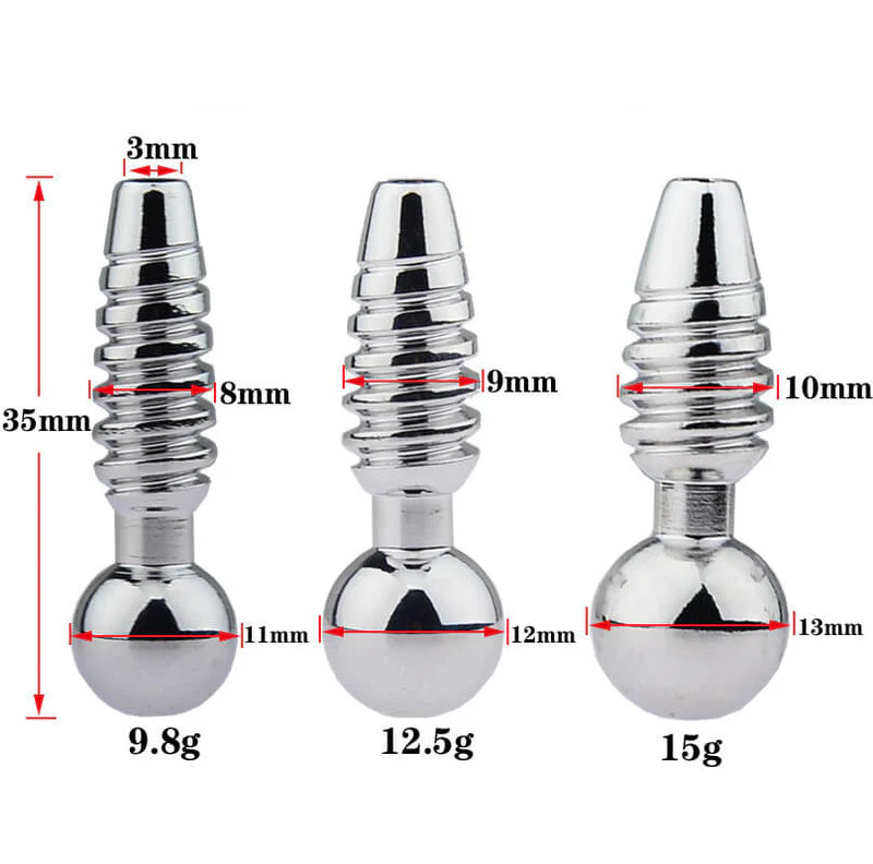 Cumstopper Spiral Male Penis Plug 3 Sizes