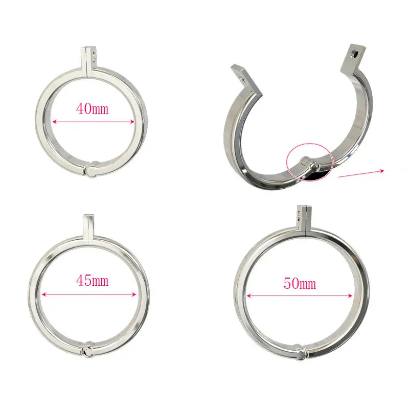 Steampunk Stainless Steel Chastity Cage with Urethral Tube