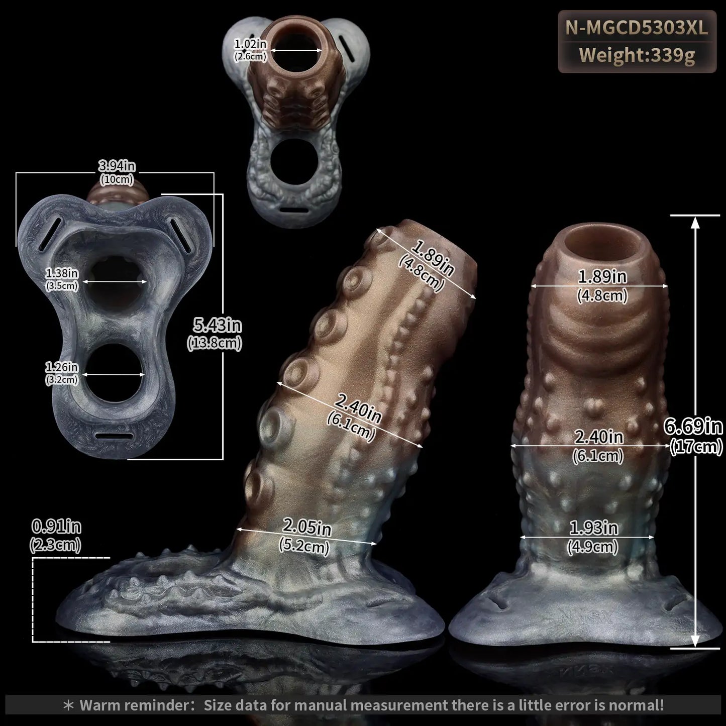 Strap On Cock Sleeve Open-Ended Design