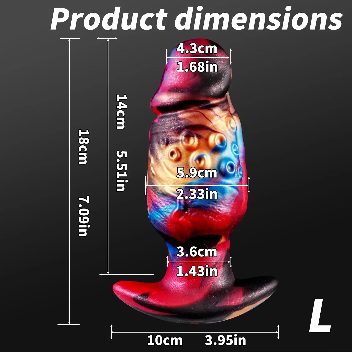 Textured Colorful Octopus Tentacle Anal Plug