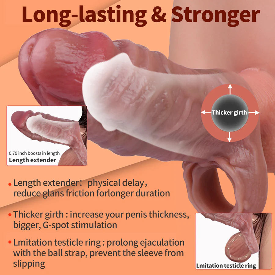 Thick Cock Sheath Realistic 5.1 Inch