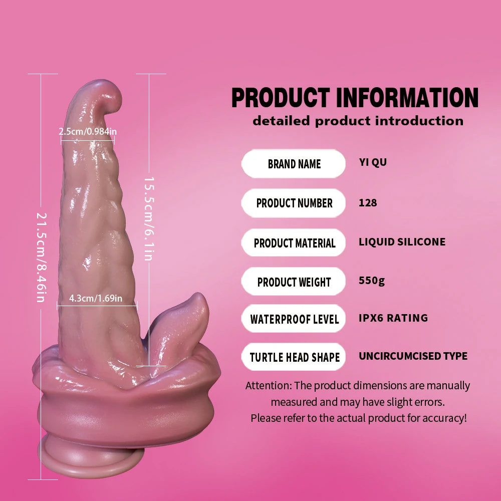 Thrusting Tongue Dildo Vibrator 8.4 Inches