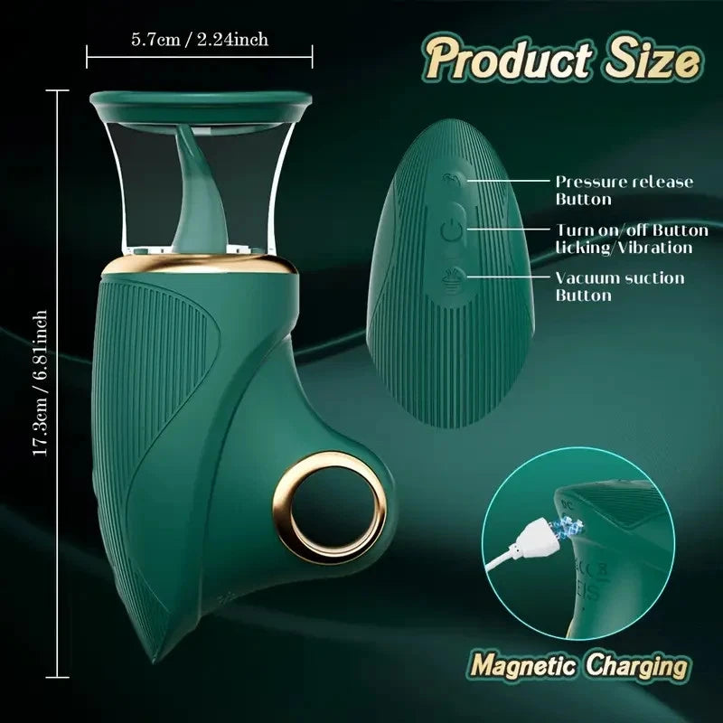 Tongue Licking and Clitoral Sucking Vibrator