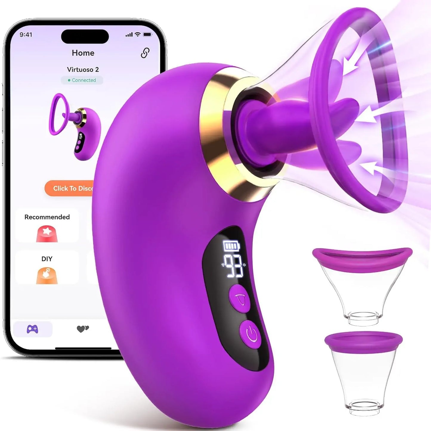 Tongue Sucking Vibrator with App