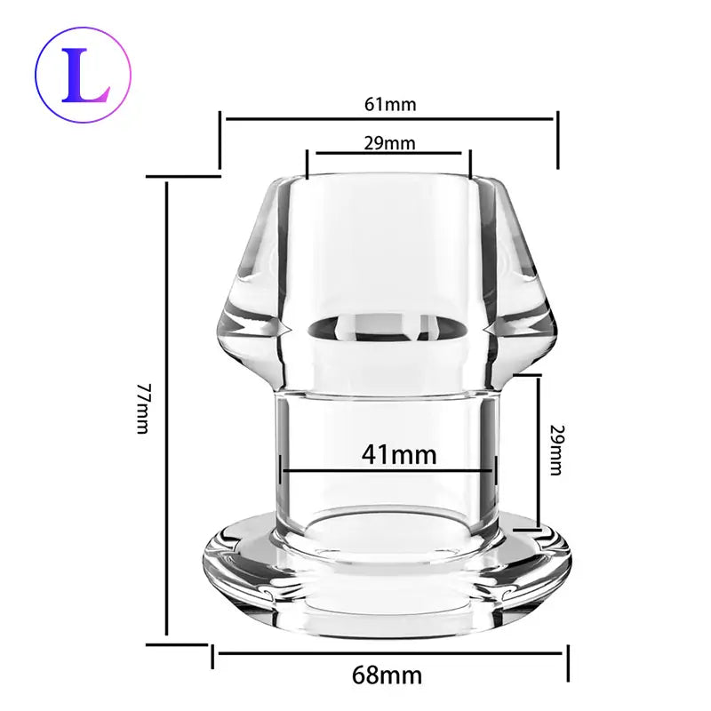 Transparent Hollow Tunnel Anal Plug