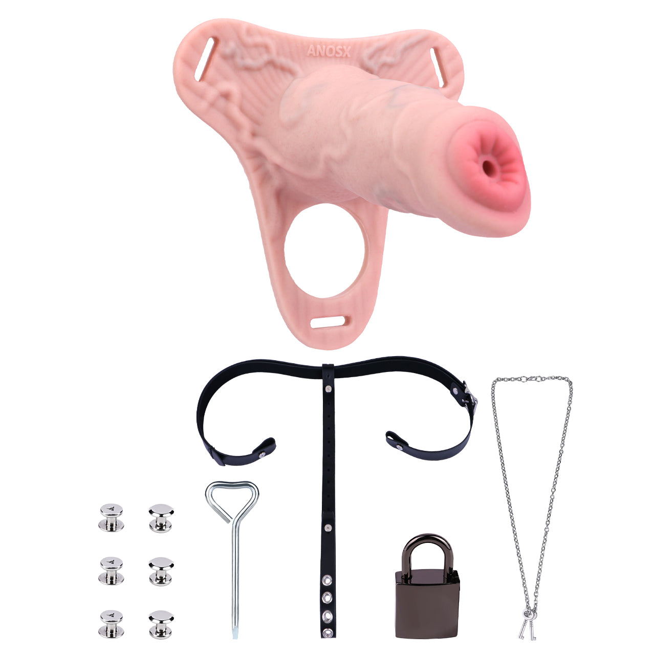 Ultra-Realistic CB Chastity Cage with Strap – 5 Inches