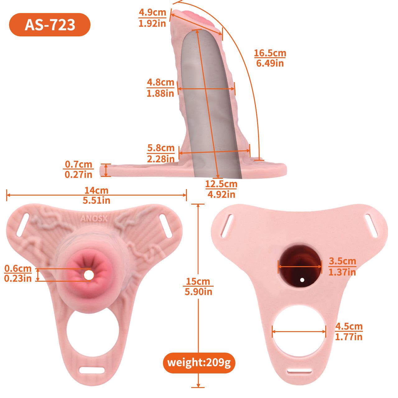 Ultra-Realistic CB Chastity Cage with Strap – 5 Inches