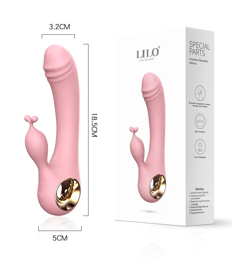 Vibrating Pink Dildo Dual Teaser