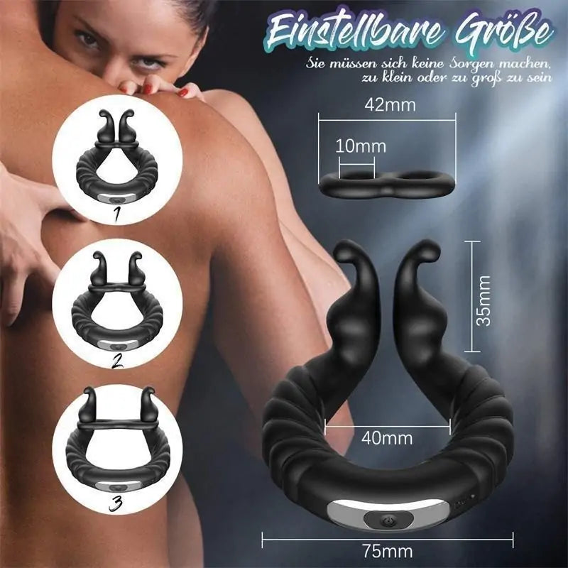 Vibrating Snails Cock Ring for Men with Remote