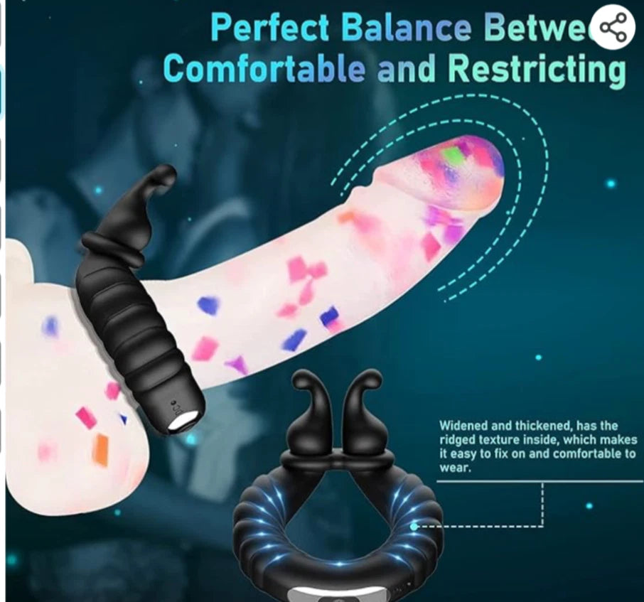 Vibrating Snails Cock Ring for Men with Remote