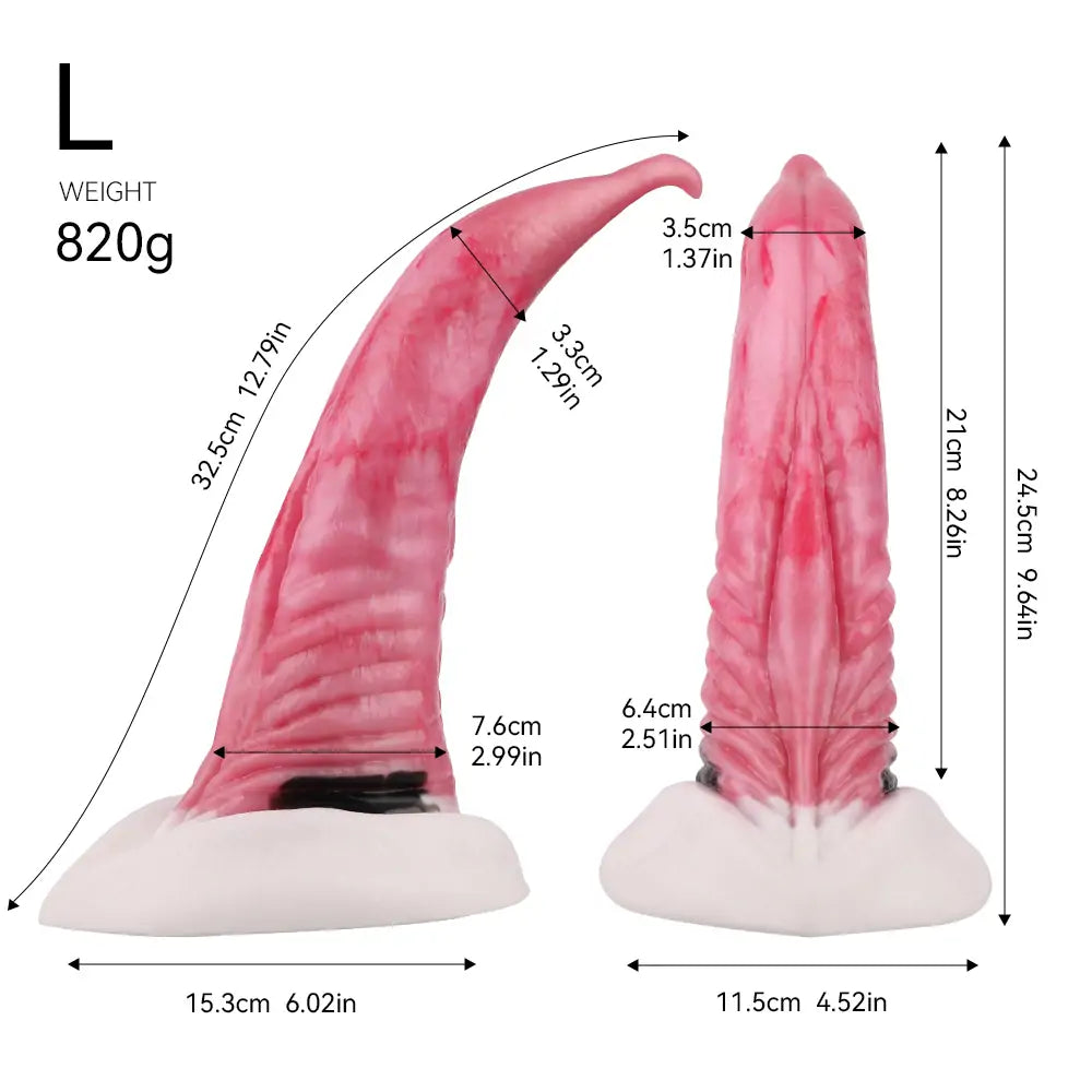 Whale Dildo Arc Shape Design - 5 Sizes