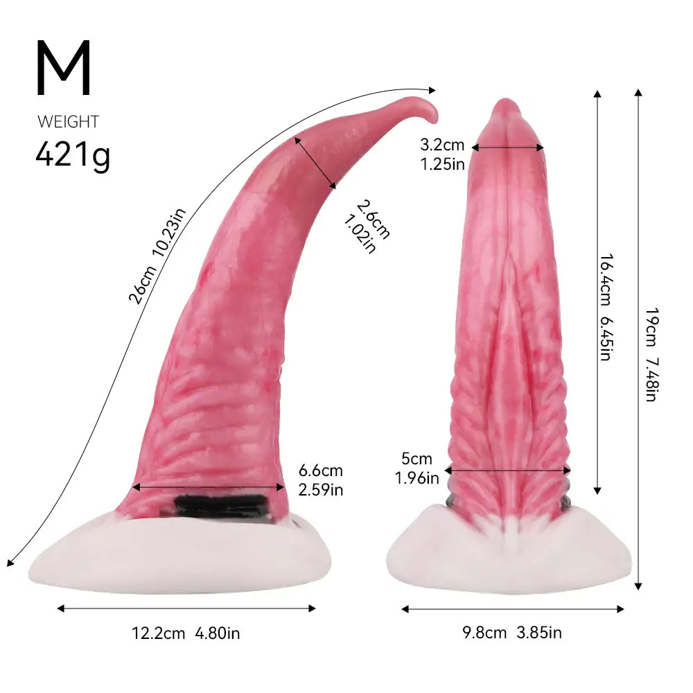 Whale Dildo Arc Shape Design - 5 Sizes