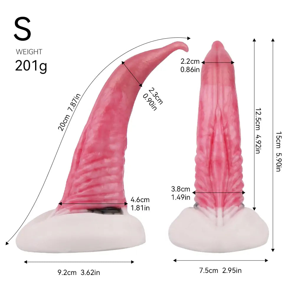 Whale Dildo Arc Shape Design - 5 Sizes