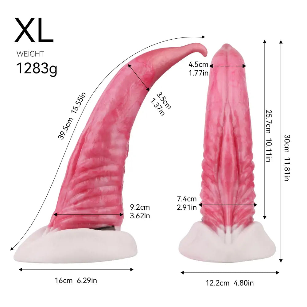 Whale Dildo Arc Shape Design - 5 Sizes
