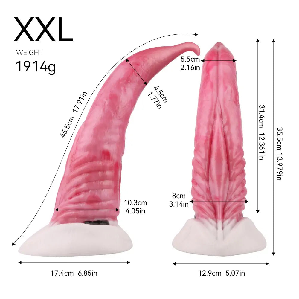 Whale Dildo Arc Shape Design - 5 Sizes