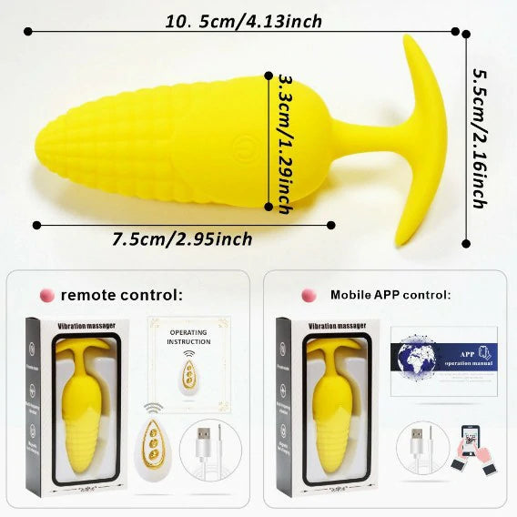 Wireless Corn Vibrating Butt Plug