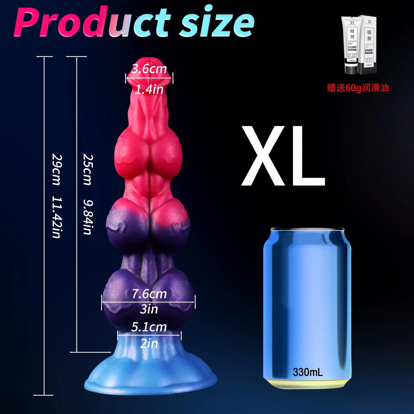 Dog Anal Beads Knot Dildo 7 Inches