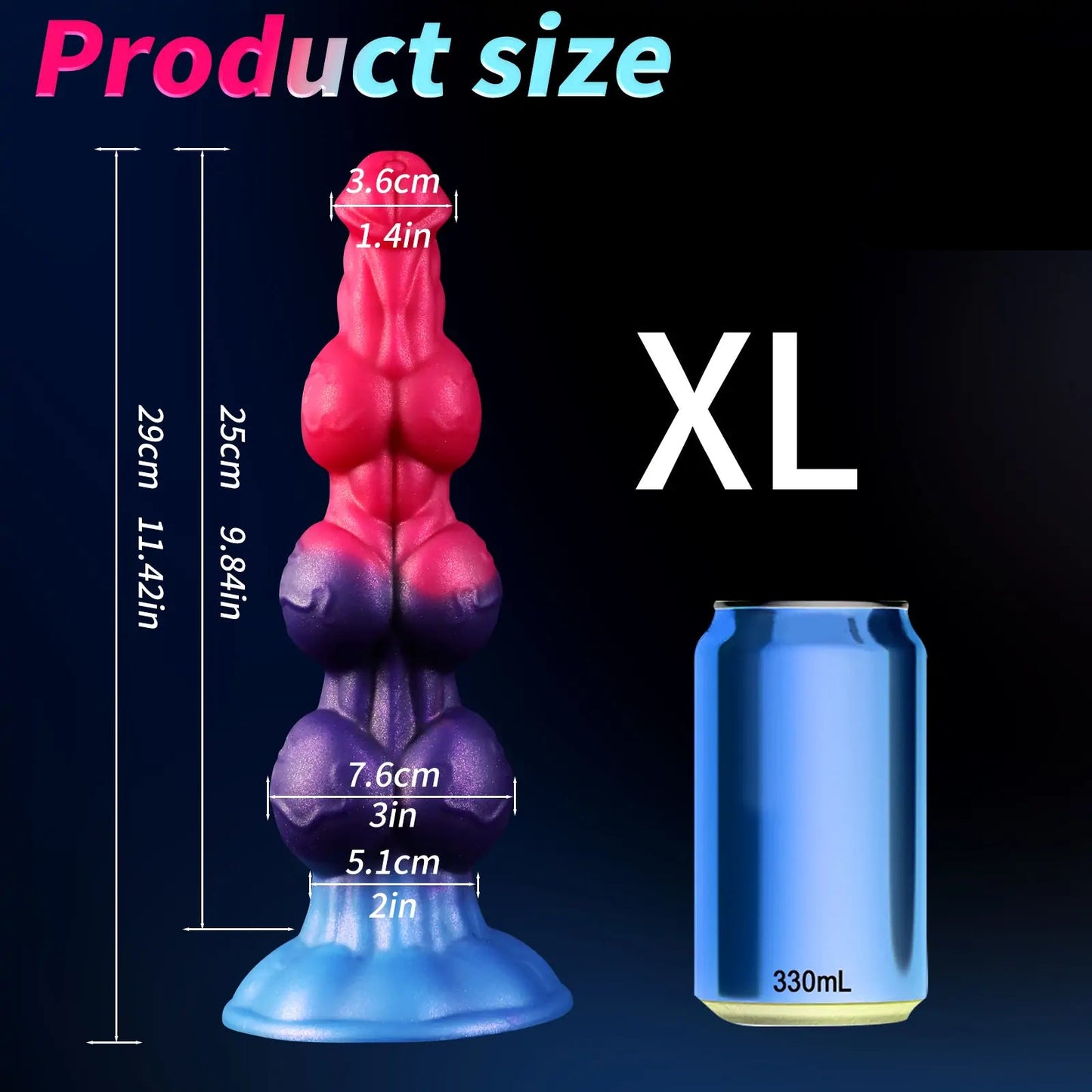 Dog Anal Beads Knot Dildo 7 Inches
