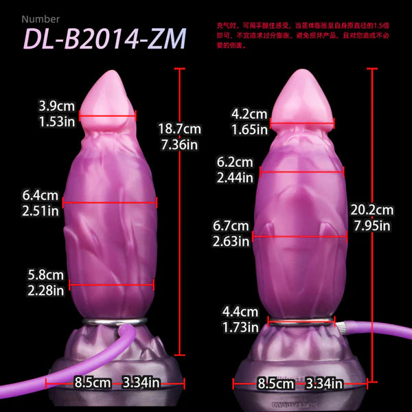 Xquill – Purple Silicone Expansion Dildo 8 Inches
