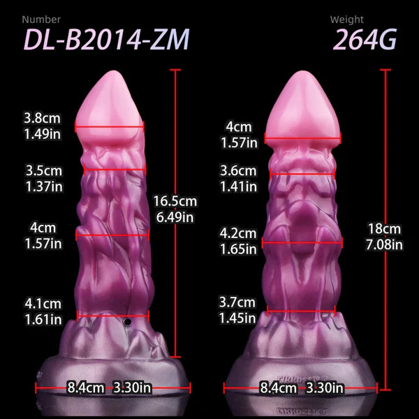 Xquill – Purple Silicone Expansion Dildo 8 Inches