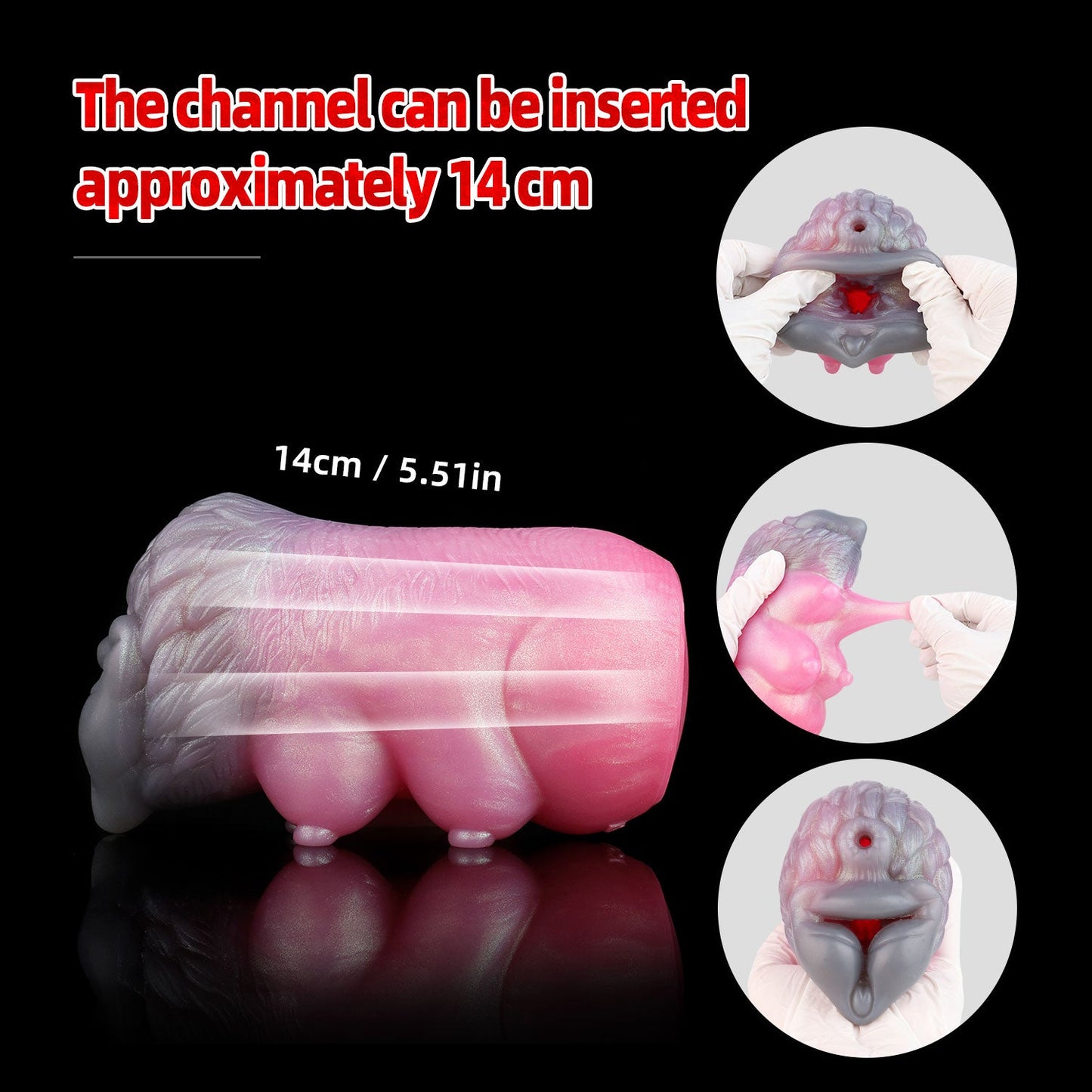 Wolf Beauty Pocket Pussy Male Masturbator - Fantasy Silicone Penis Blowjob Sex Toys for Men