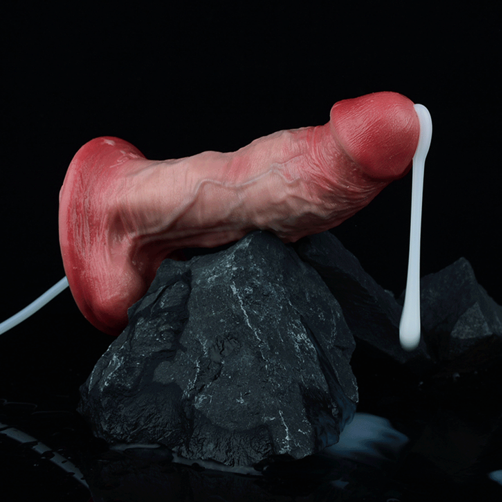 Silicone Flesh Fantasy Squirt Simulated Dildo - Female Vaginal Insertion and Ejaculation Stimulation