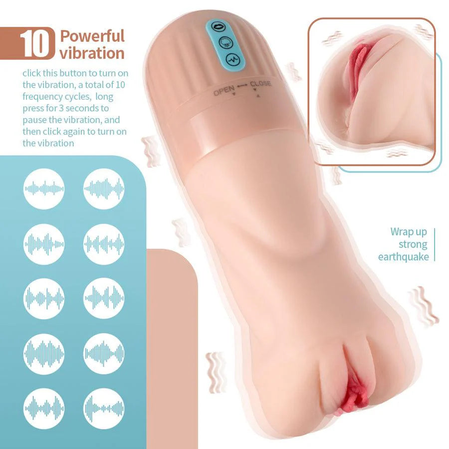 Auto Sucking Pocket Pussy Realistic Vaginal Design