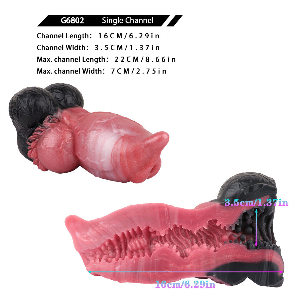 Dogdildo Pocket Pussy Masturbation Sleeve - Big Knotted Pegging Sexual Masturbation