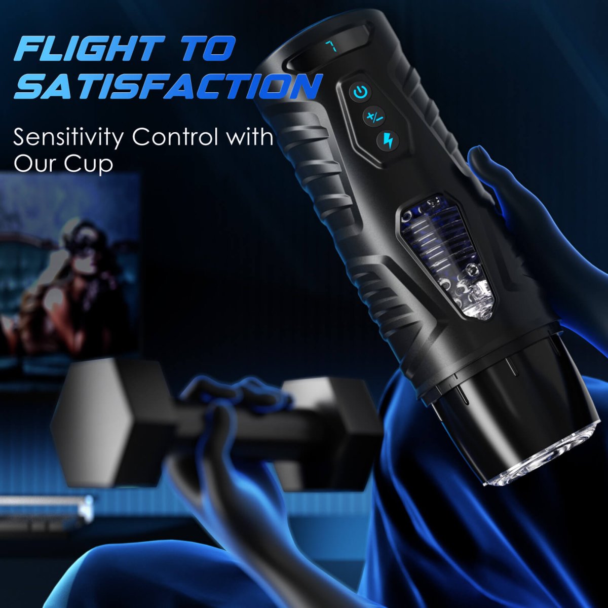 BLACK KNIGHT| Automatic Thrusting & Rotating Male Masturbator Sex Toys