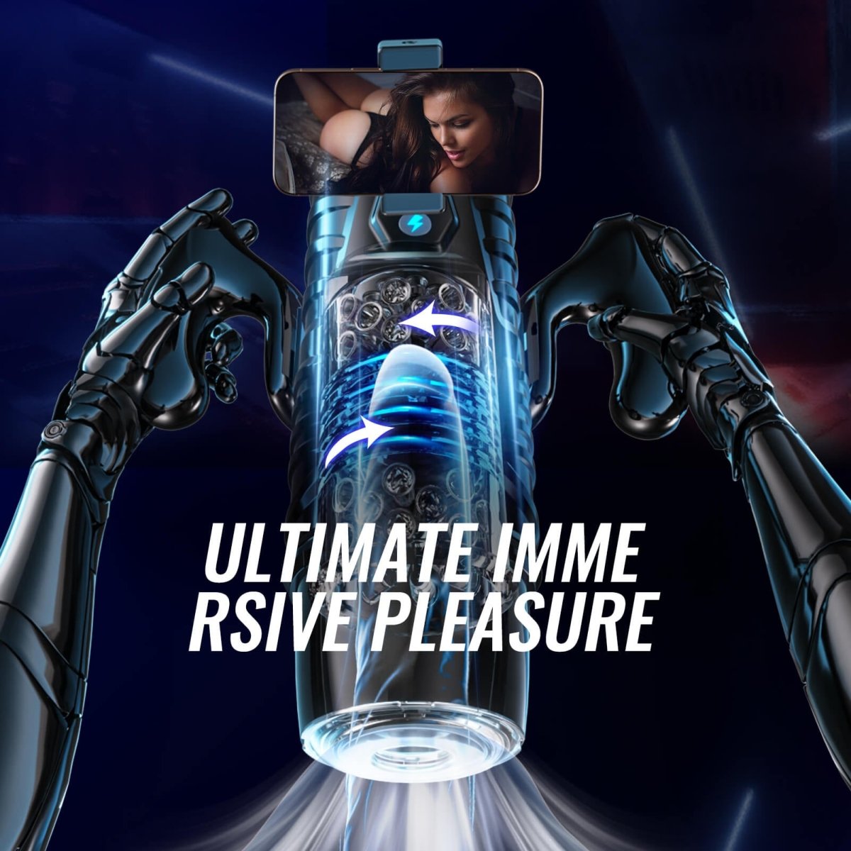 BLACK KNIGHT| Automatic Thrusting & Rotating Male Masturbator Sex Toys
