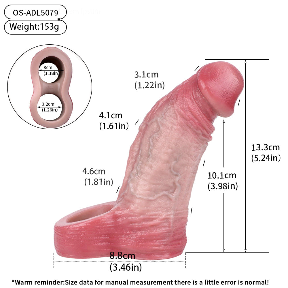 Silicone Real Feel Penis Sleeve Toys