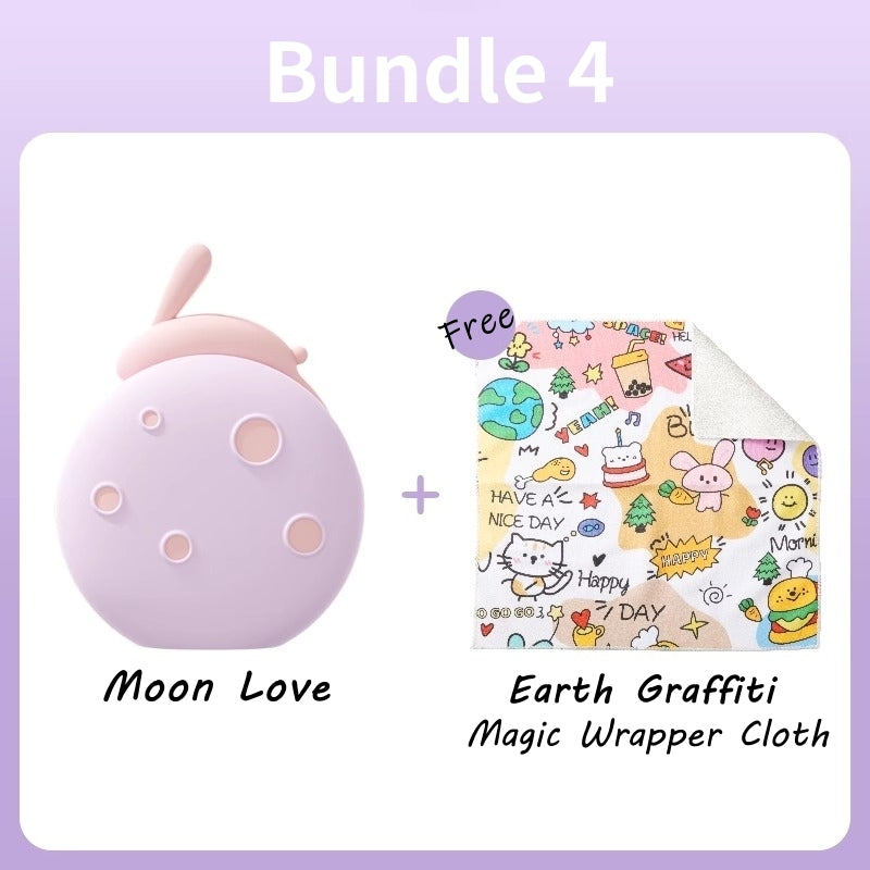 Moon Love Rabbit 2 in 1 Suction Egg Clitoral G Spot Vibrator Set