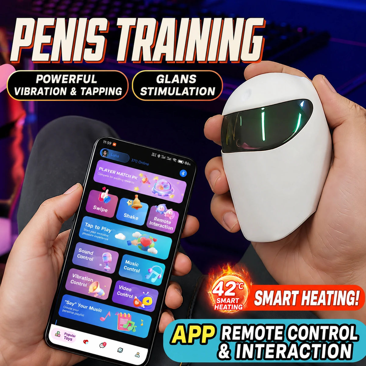 ROSELEX Vibrating Penis Sleeve for Stamina and Delay