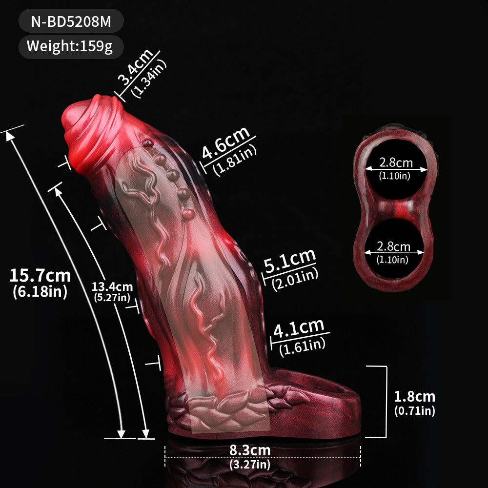Xinghaoya Dark Silicone Dick Sleeve