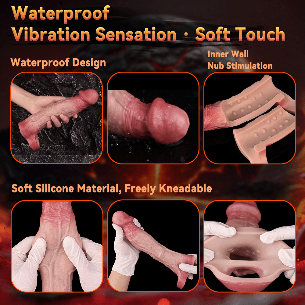 Remote Control Realistic Vibrating Cock Sleeve