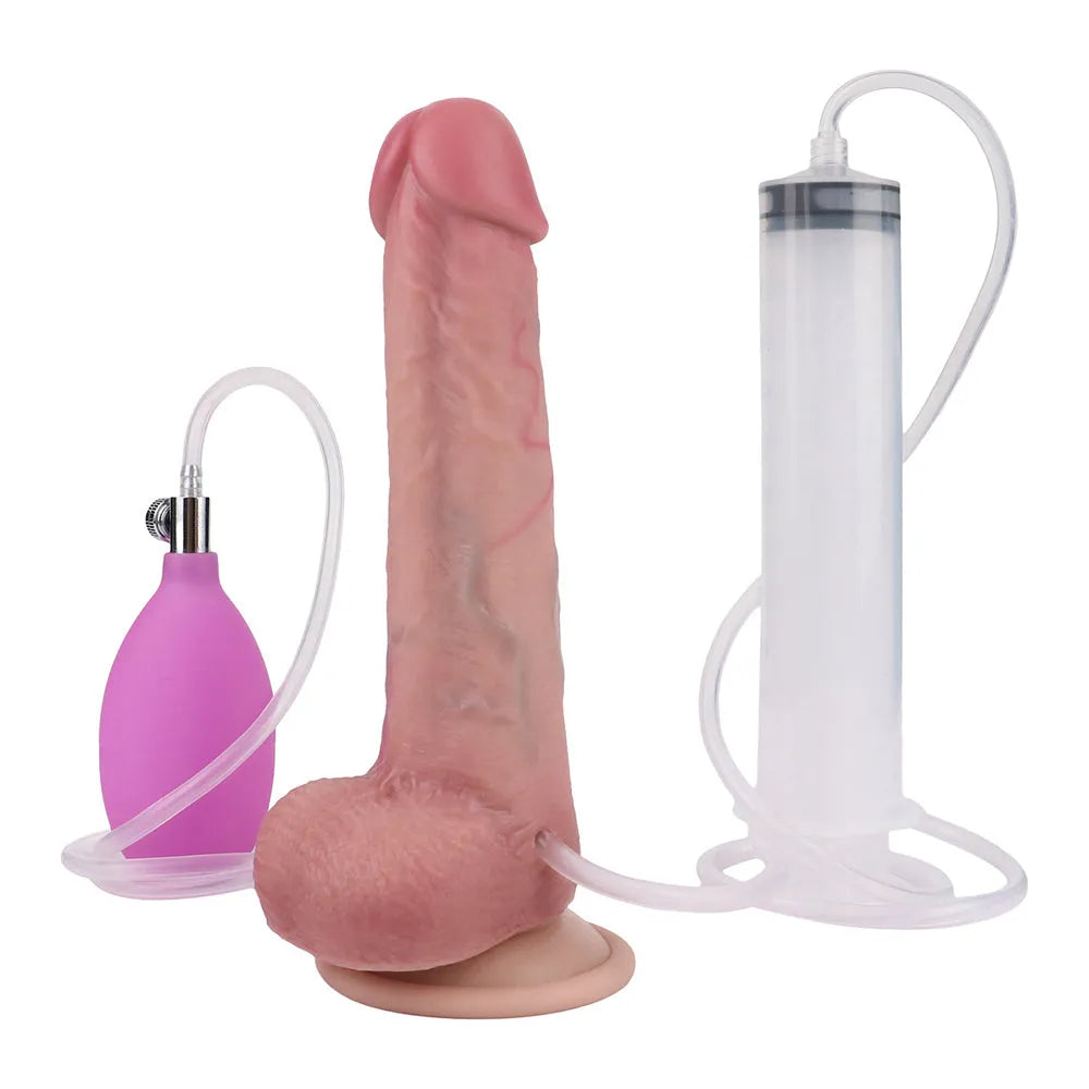 Silicone Inflatable Cum Shooting Dildo