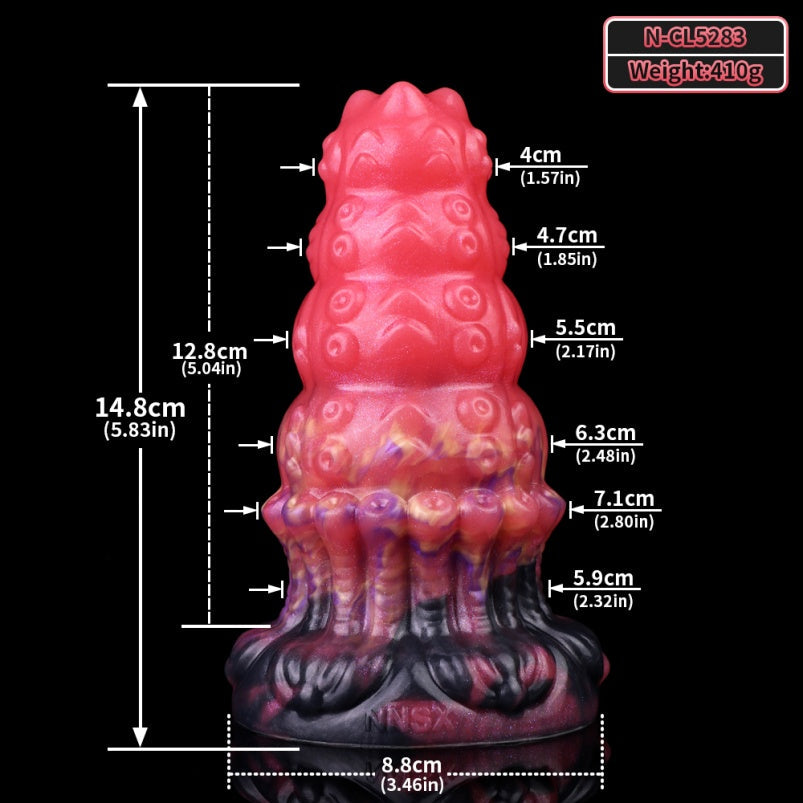 Octopus Tentacle Fantasy Dildo Butt Plug – Blood-Iridescent Silicone Anal Sex Toys for Women